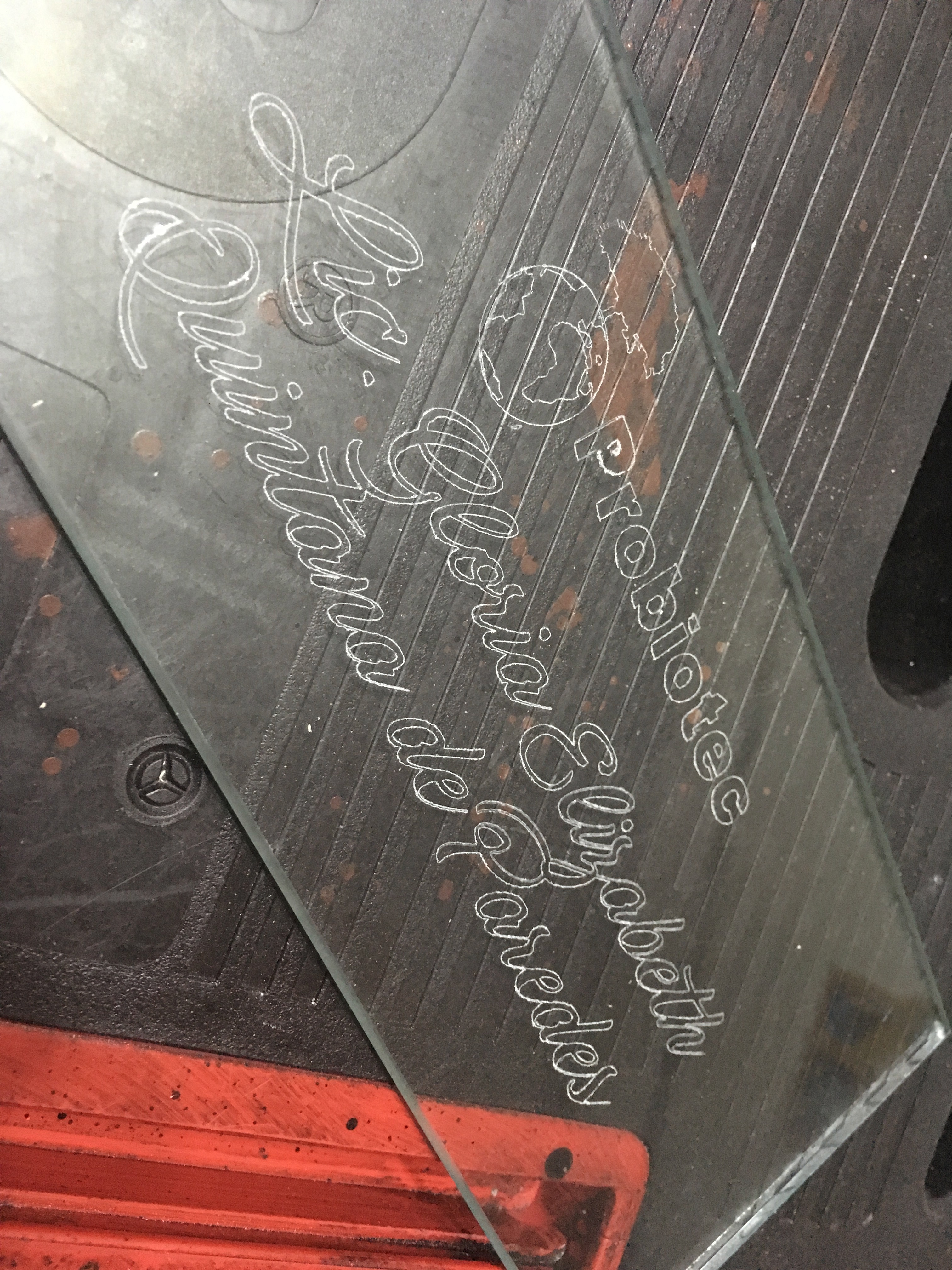 My test to carve & etch glass with the XCarve XCarve Inventables